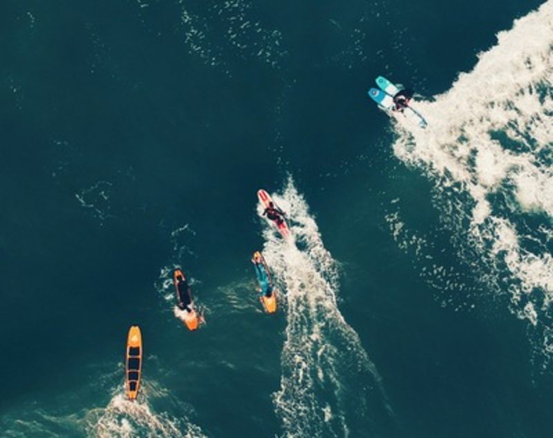 Surfing in the coast of Lima Peru