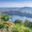View of green mountains with a Crater Lake, Rweteera, Fort Portal, Uganda