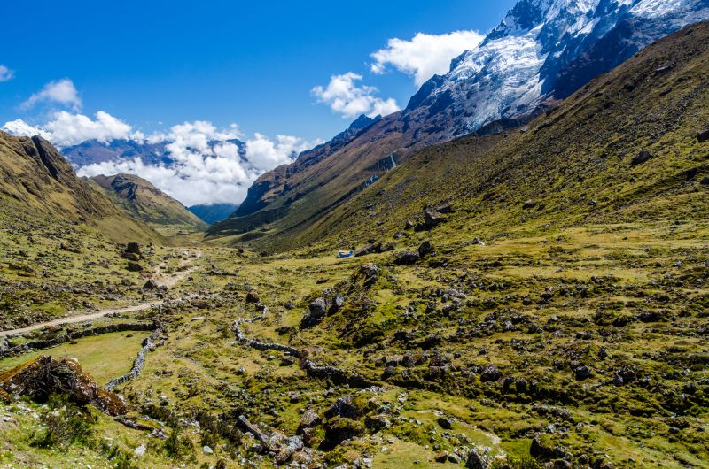 Springtime view of Salkantay Trek route, Peru, Andes