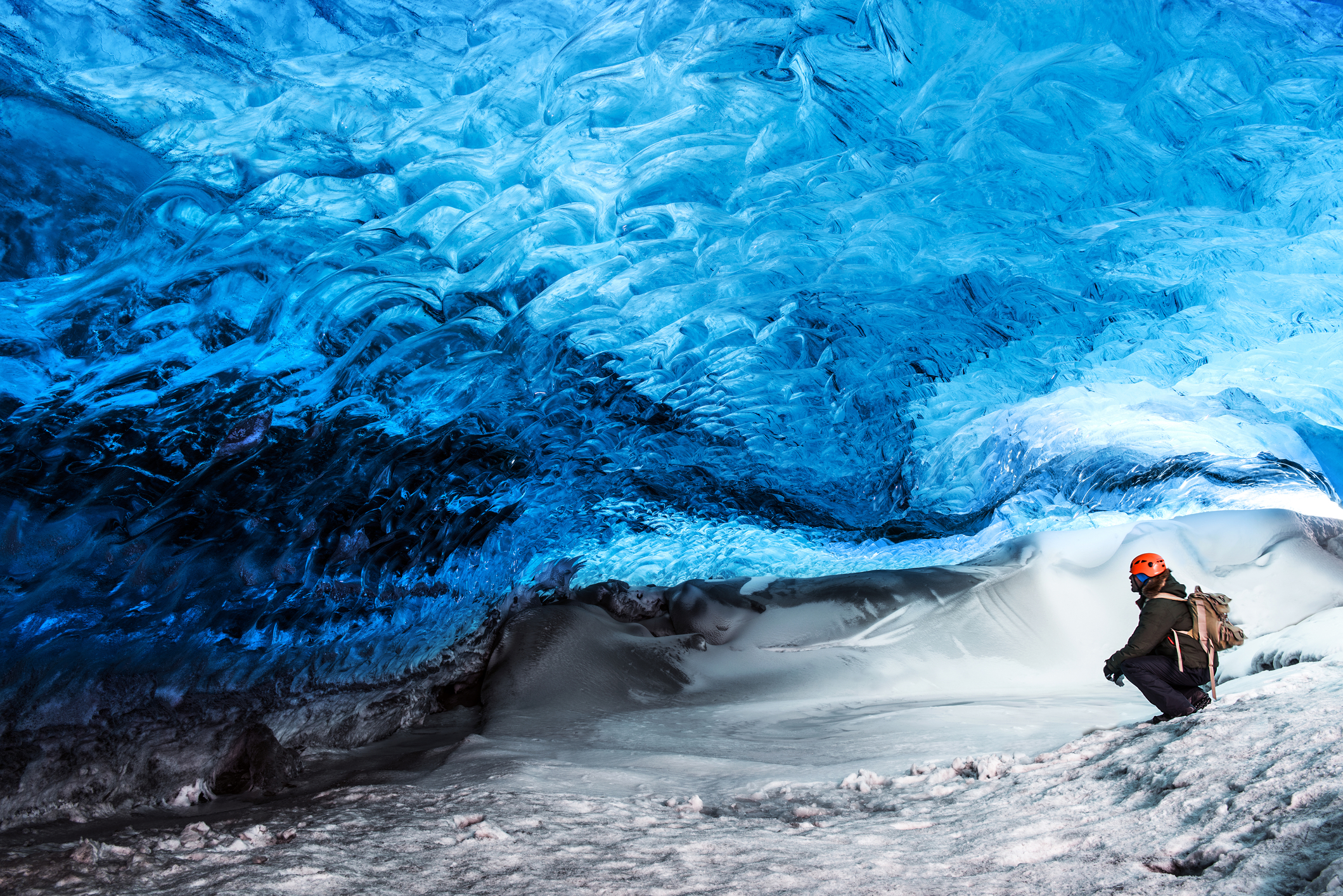 Glacier ice cave of Iceland.