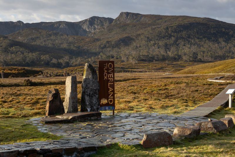 Start of Overland Track in Cradle Mountain, Lake St Clair National Park, Tasmania