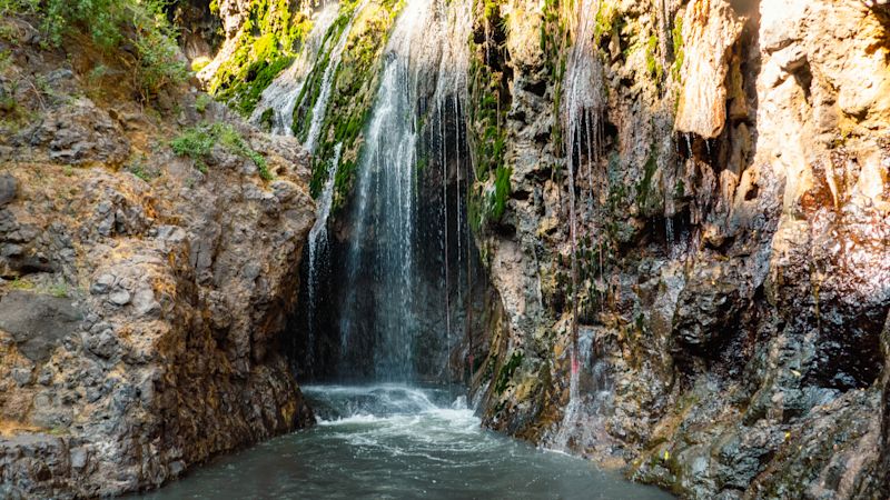 Ngare Sero waterfall, Lake Natron region, Tanzania safari
