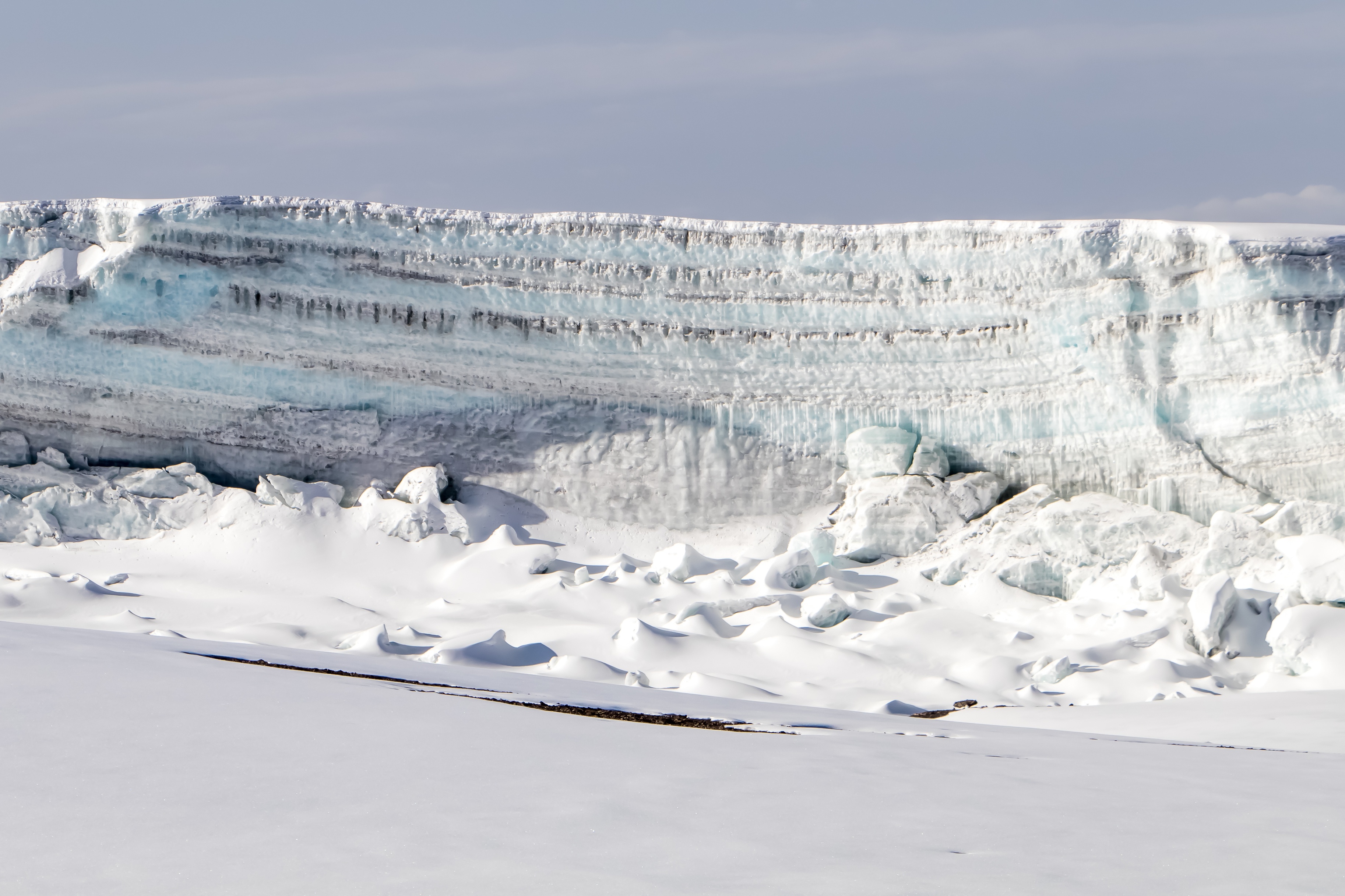 Glacier and snow on summit of Kilimanjaro