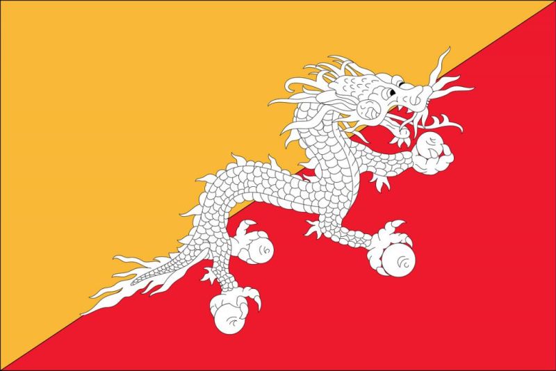 Bhutan flag, dragon