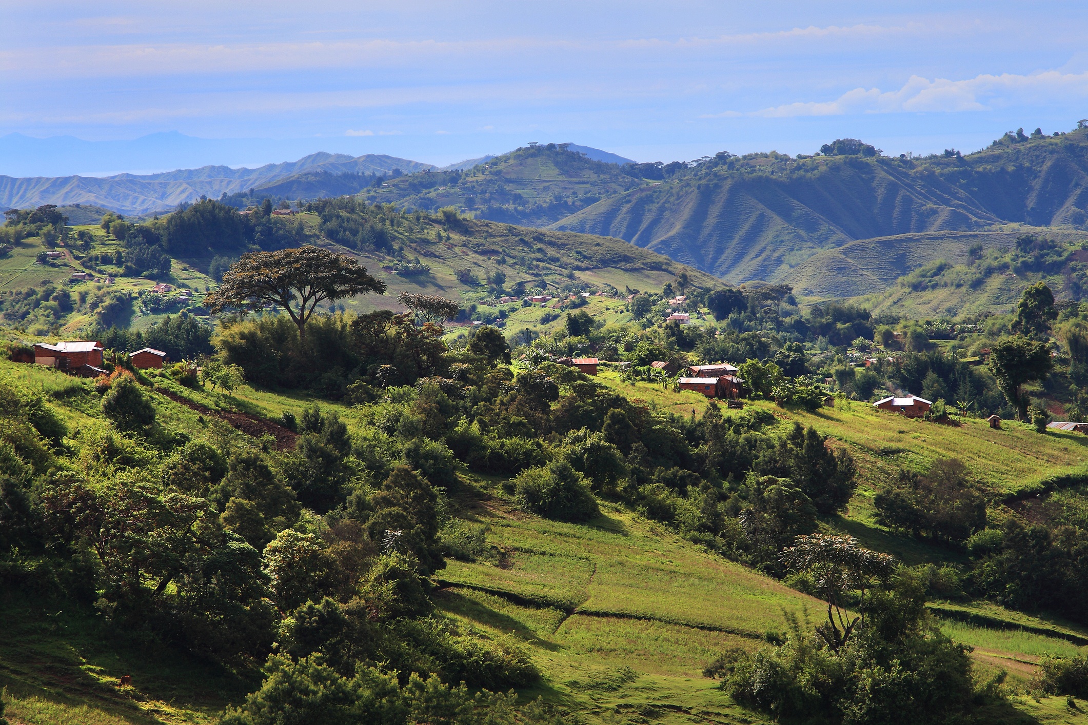african village in Livingstone Mountains