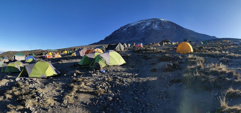 Frederik Mann. Karanga Camp panorama, Kilimanjaro