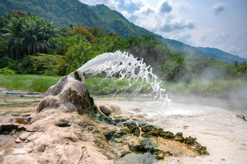 Geothermal hot spring in Semuliki National Park, Uganda