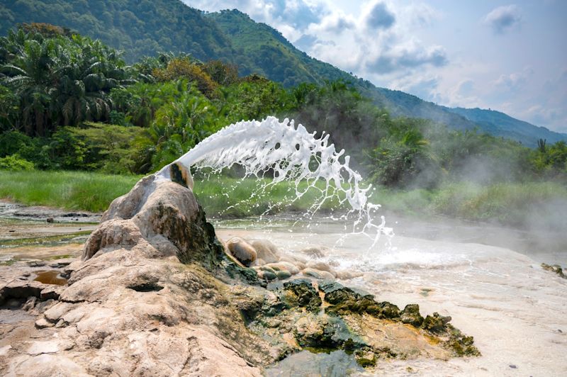 Geothermal hot spring in Semuliki National Park, Uganda