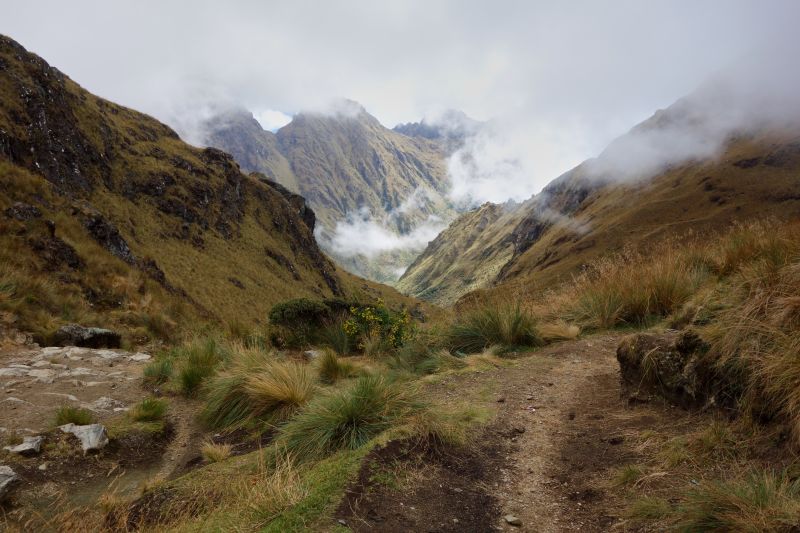 A view from Dead Woman's Pass on the Inca Trail, Peru