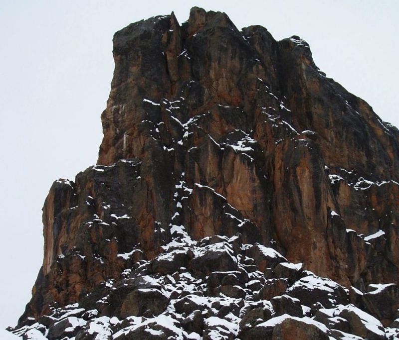 Lava Tower in snow