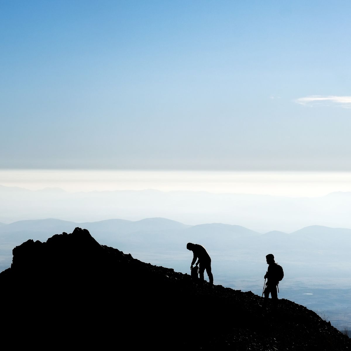 Hikers on Mountain top