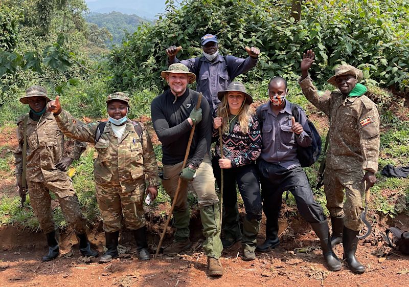 Gorilla trek group photo