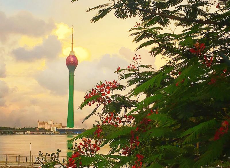The Colombo Lotus Tower at sunset