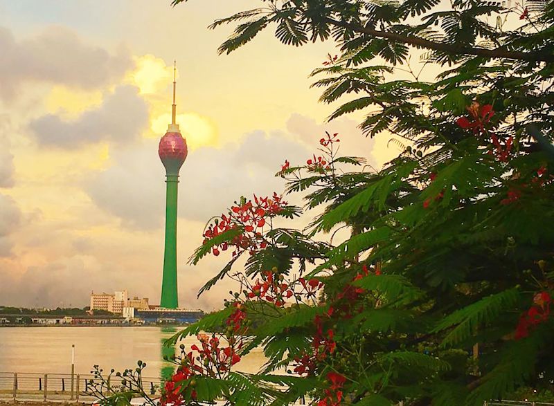 The Colombo Lotus Tower at sunset