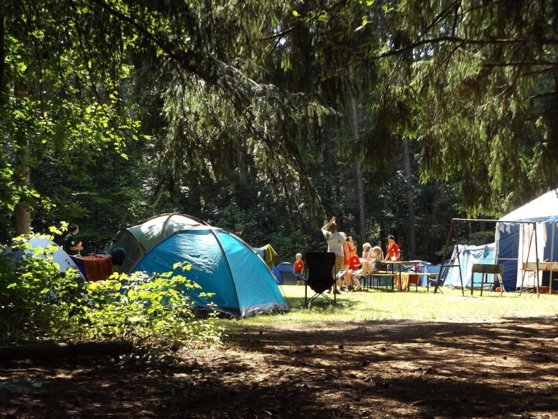 Camping site and family