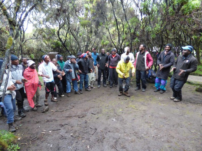 Tipping ceremony at Kilimanjaro