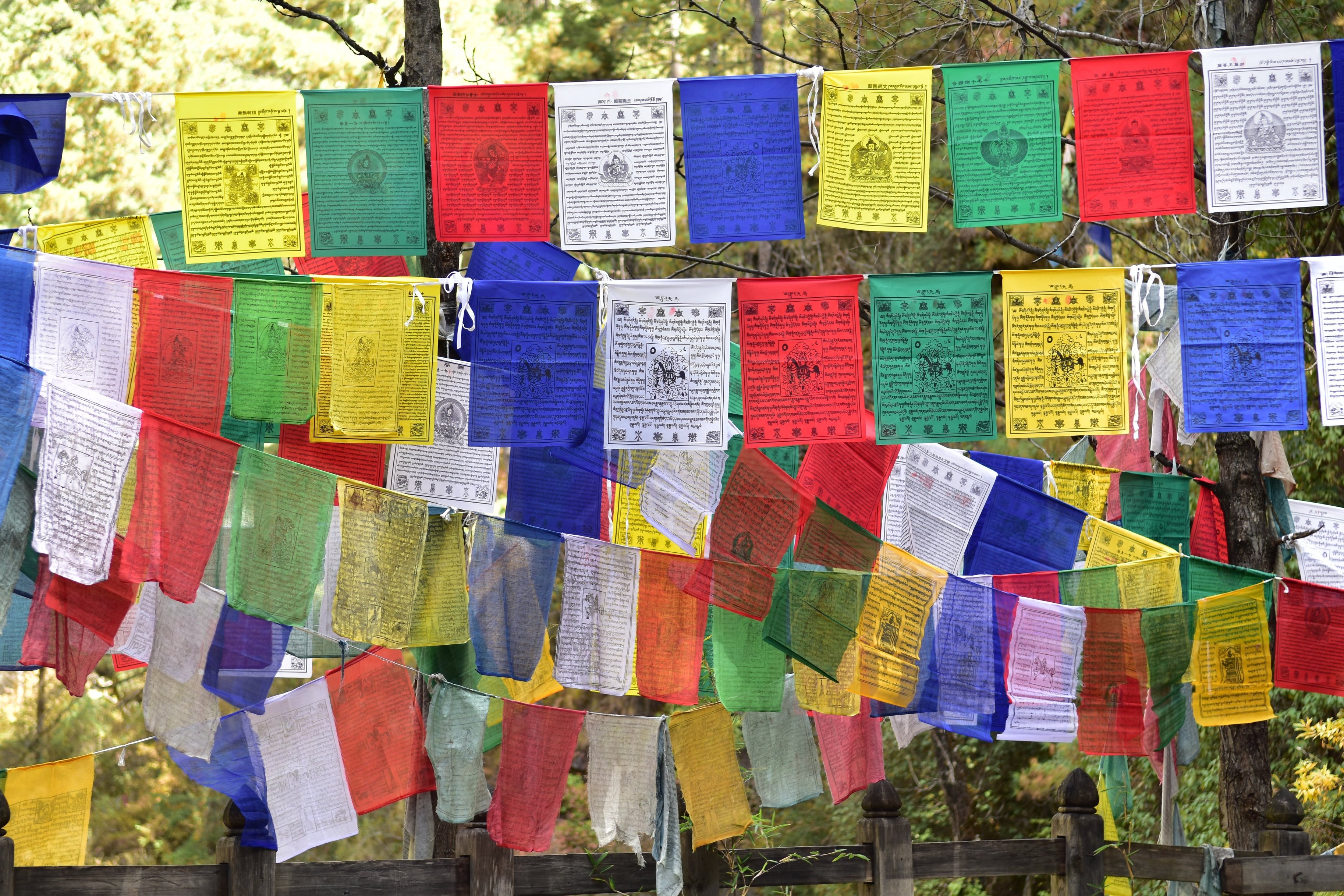 Bhutan prayer flags