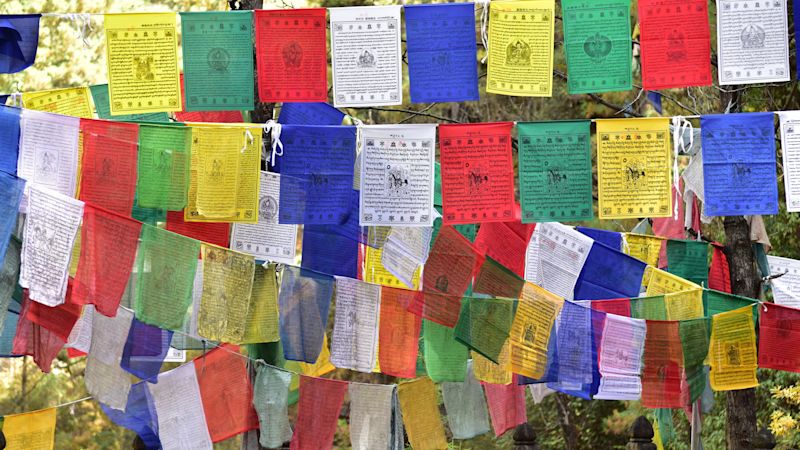 Bhutan prayer flags