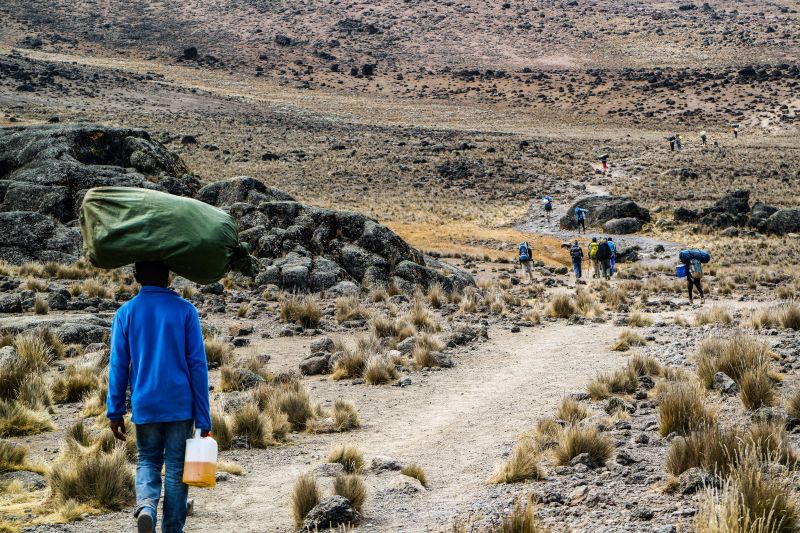 Kilimanjaro route porter