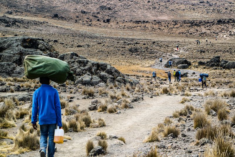 Kilimanjaro route porter