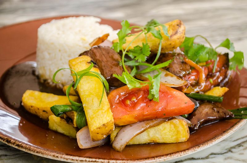 Lomo Saltado - A popular Chifa (Peruvian - Chinese) stir fry dish, Peru 