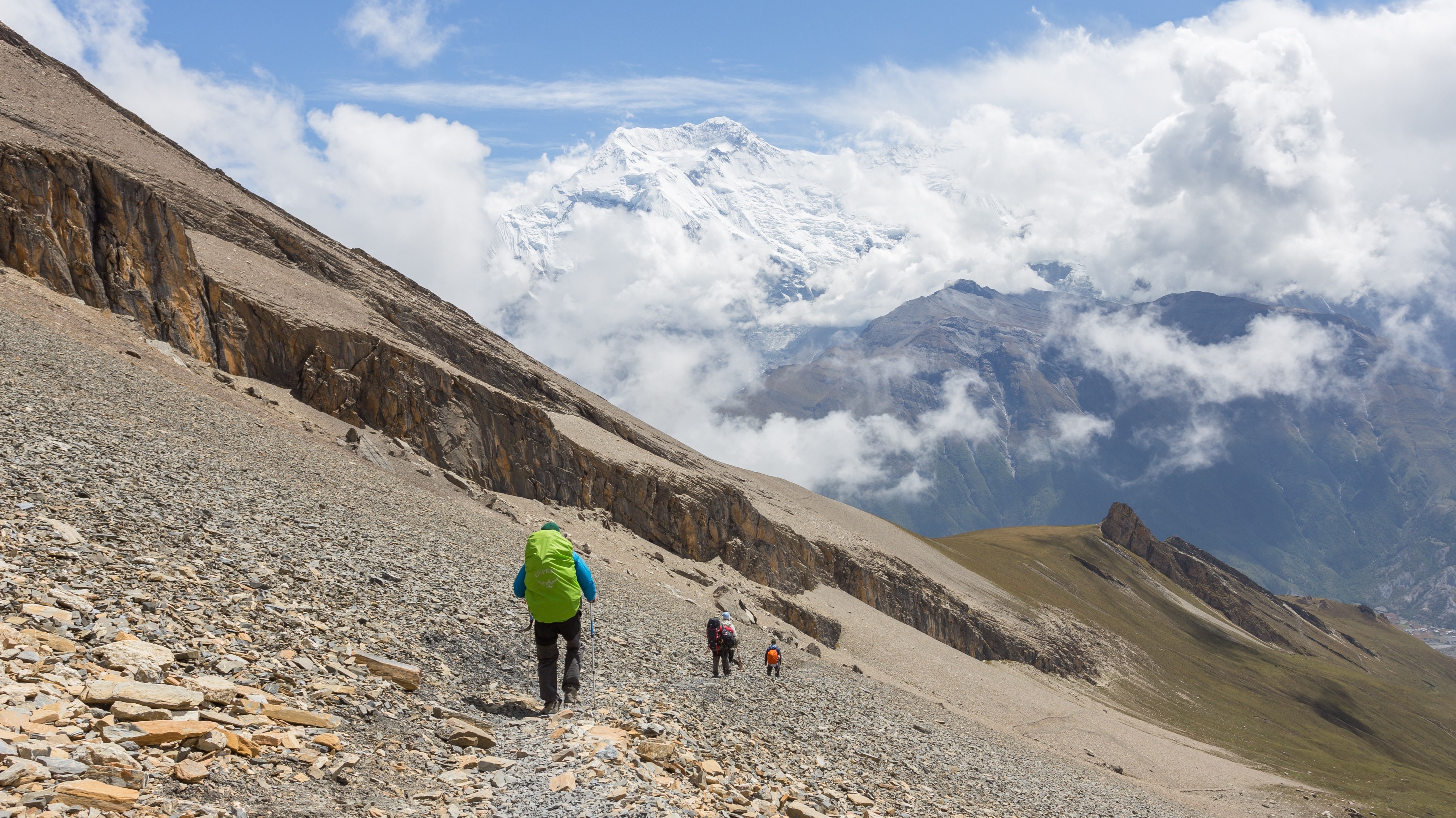 Pur. Kang La pass, Nar-Phu valley, Annapurna, Nepal