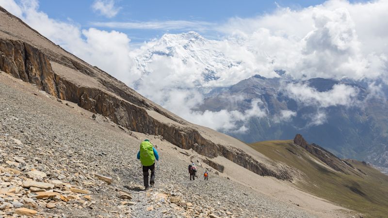 Pur. Kang La pass, Nar-Phu valley, Annapurna, Nepal