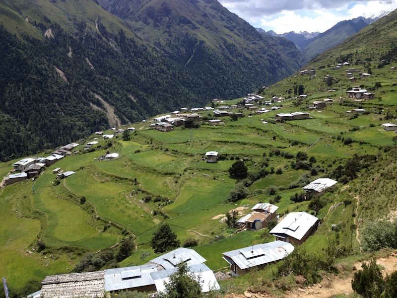 Pur. Laya village, Bhutan