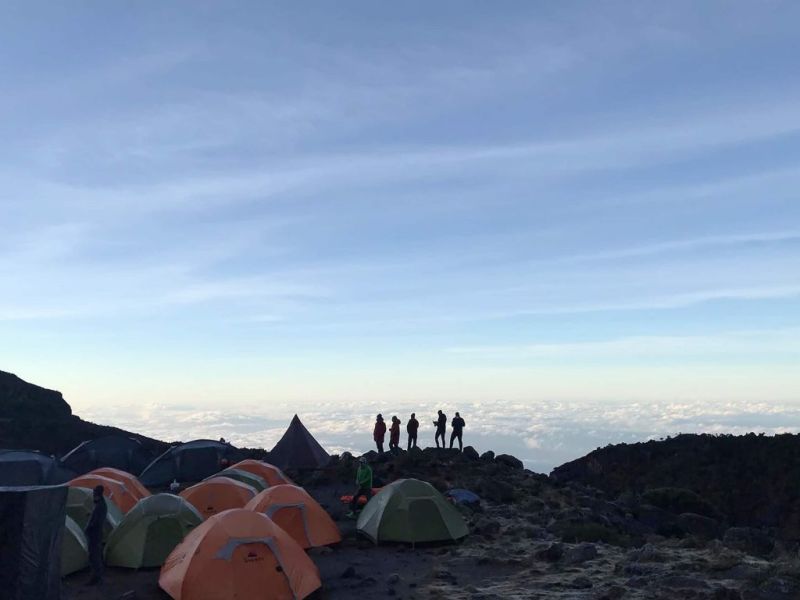 Tented camp on Kilimanjaro