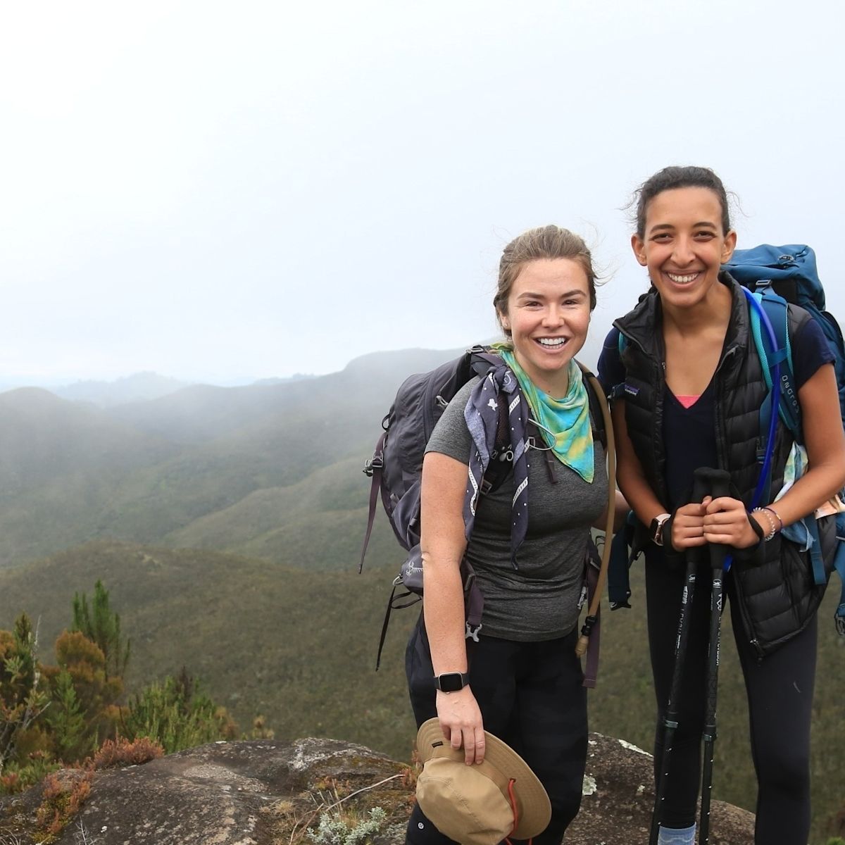 Ladies in moorland zone of Kilimanjaro