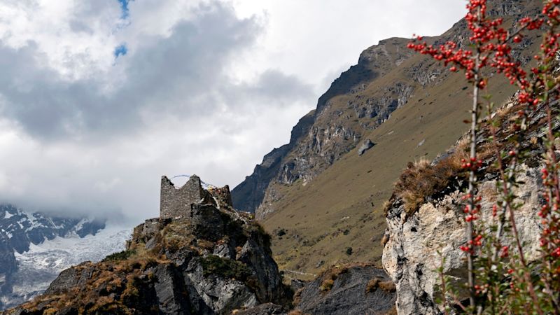 Ruin of an old fort at Jomolhari Base Camp