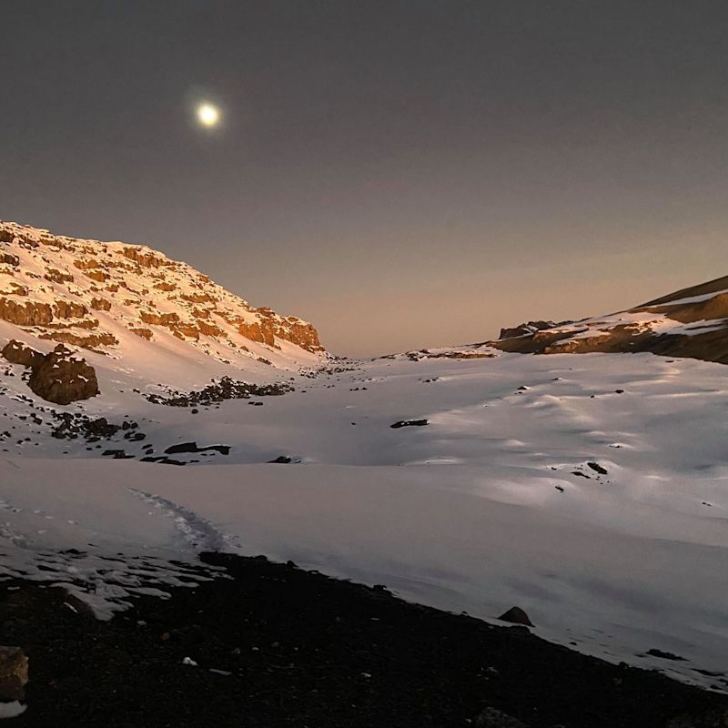 Full moon over Kilimanjaro