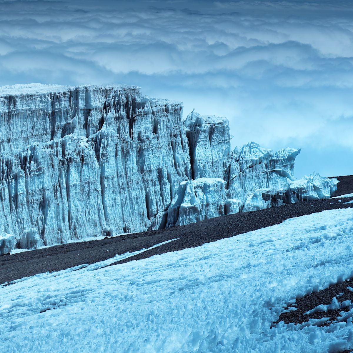 Glacier at top of Mt Kilimanjaro