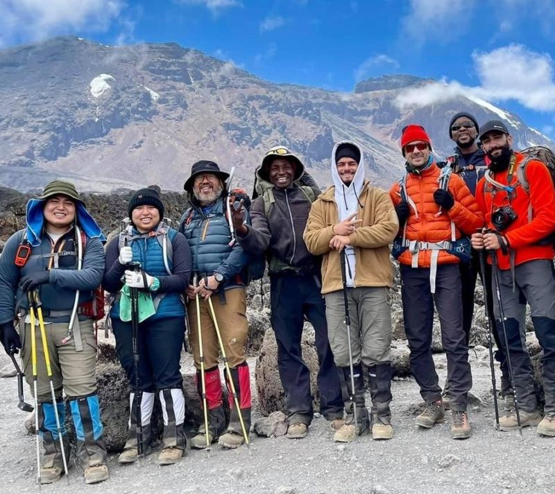 Group shot - all climbers Lemosho Kilimanjaro