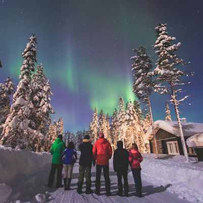 Beautiful picture of massive multicolored green vibrant Aurora Borealis, Northern Lights