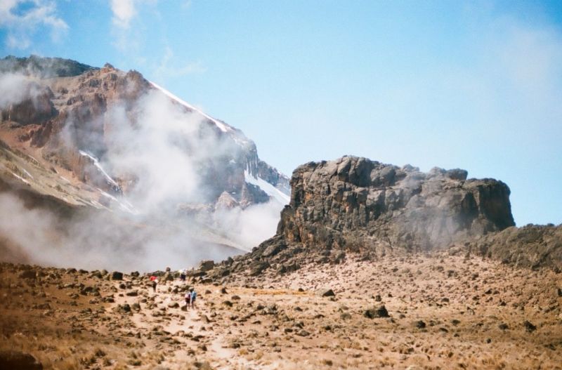 Scenery in alpine desert band of Mt Kilimanjaro