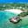 Aerial view of the resort The Sands at Chale Island near Diani Beach in Kenya