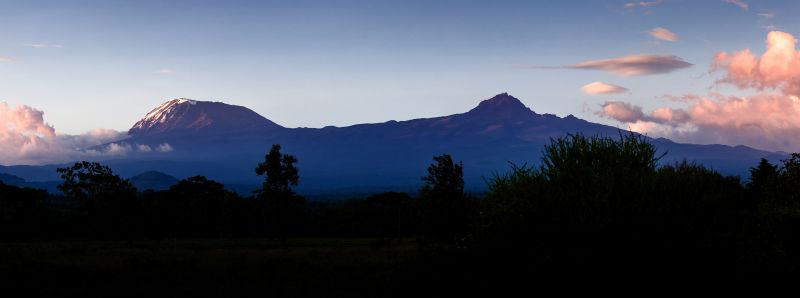 The Kibo and Mawenzi Cones of Mt. Kilimanjaro, attrib David D Turner