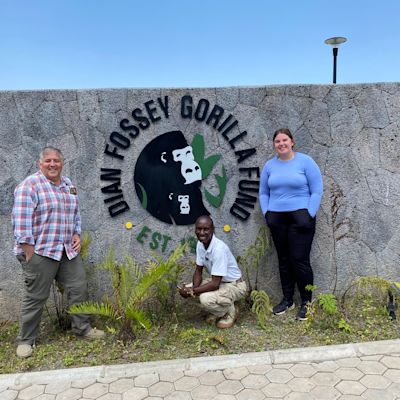 Brad Rebecca and Peter Dian Fossey Rwanda