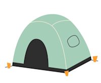 Camping tent icon