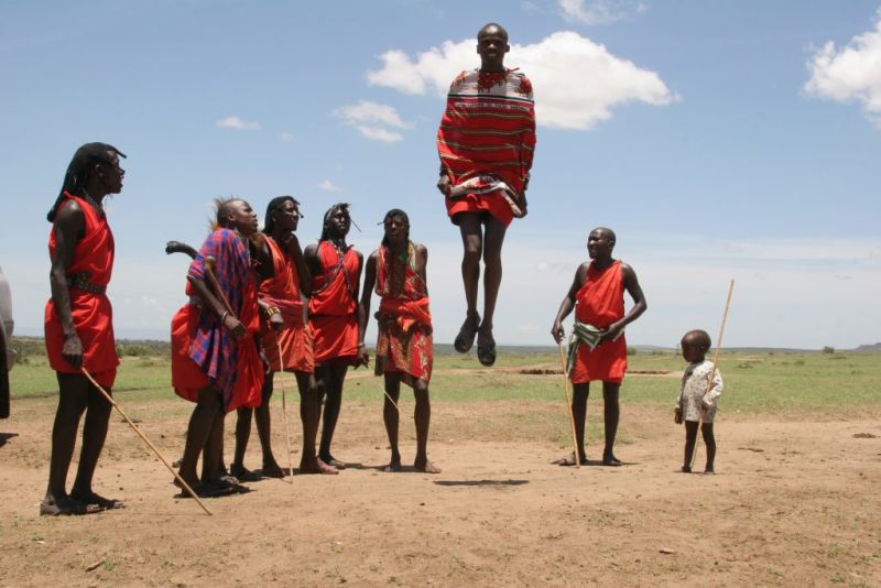 Maasai jumping dance Tanzania African safari