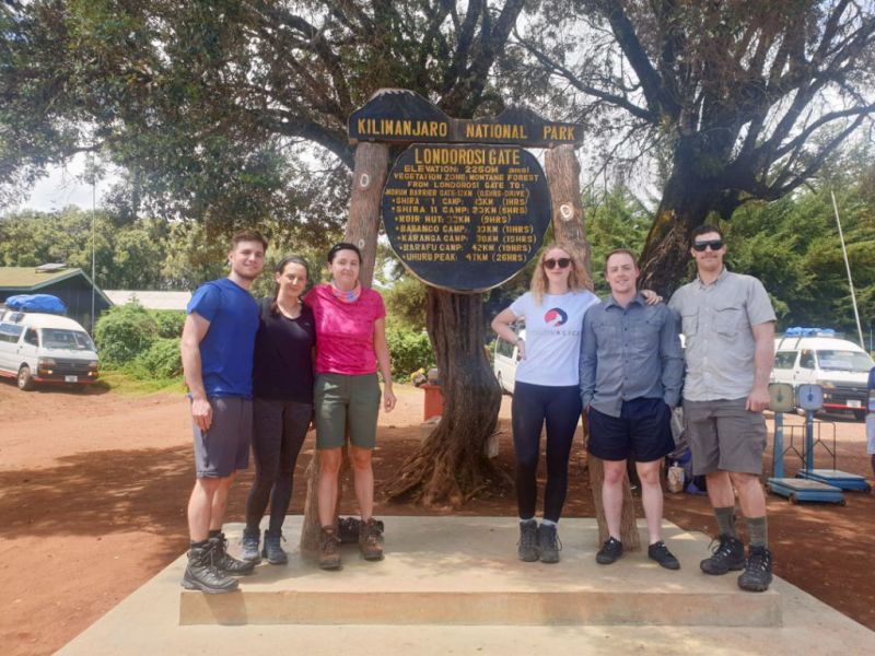 Londorossi Gate Kilimanjaro group photo