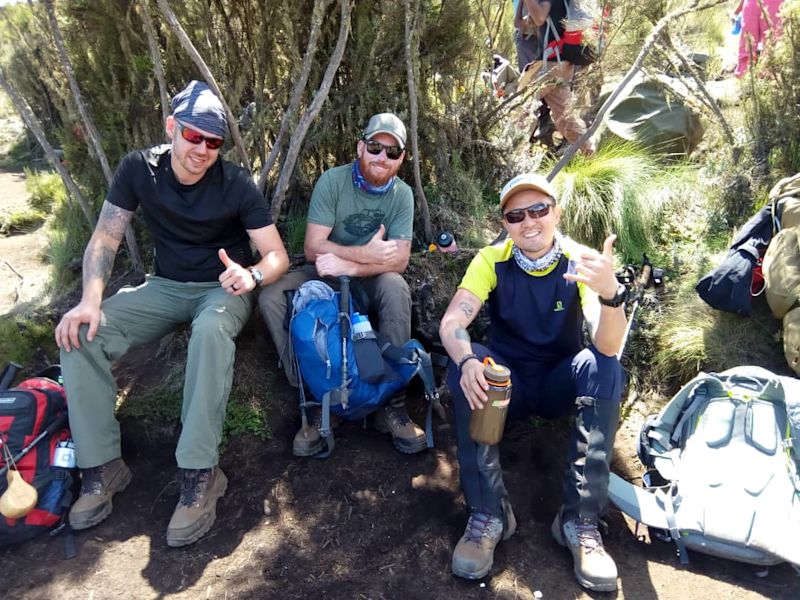 Rest stop on Kili trek