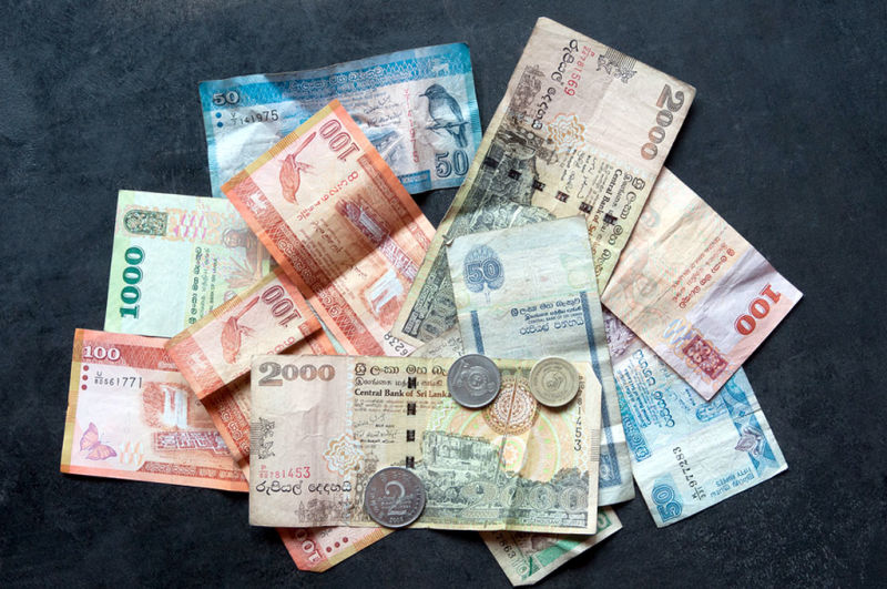 Super colourful Sri Lankan rupees