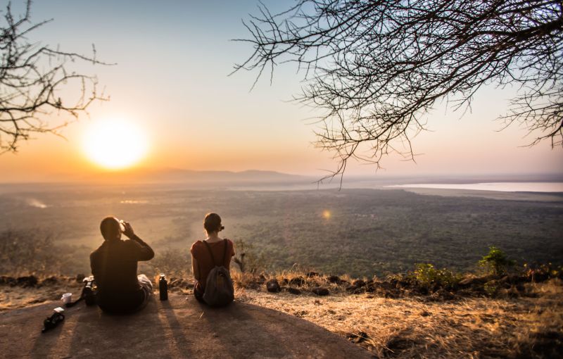 couple looking at view of Lake Manyara, Top 10 attractions in Tanzania