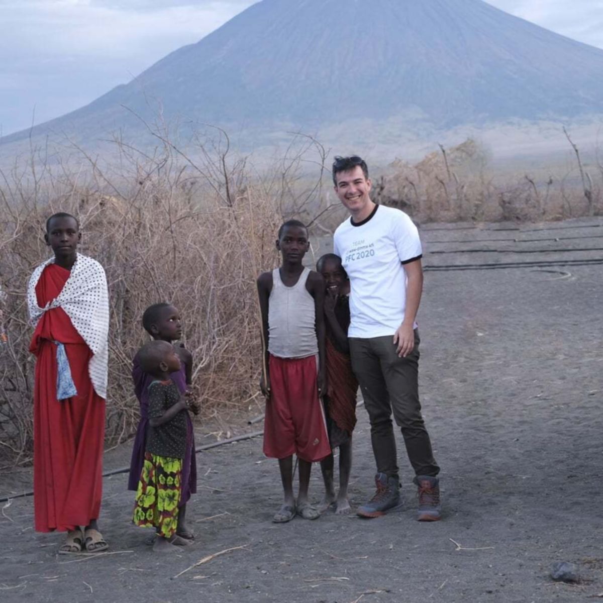Alex and Maasai children