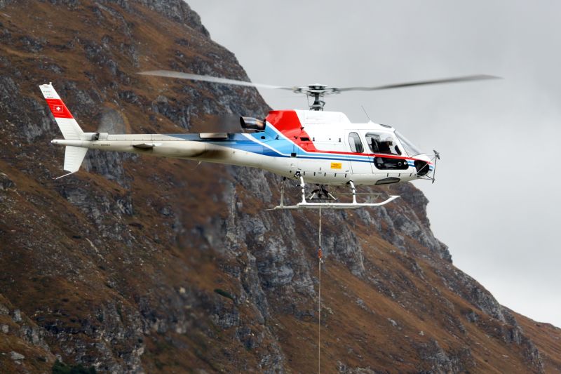 A Kili MedAir helicopter in flight