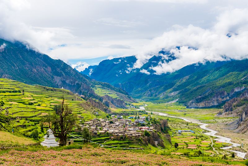 Manang village, Annapurna Circuit, Nepal