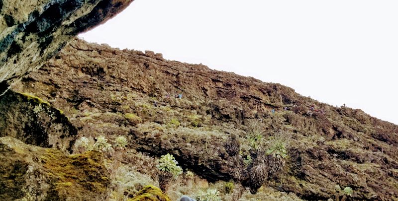 Barranco Wall as seen from below