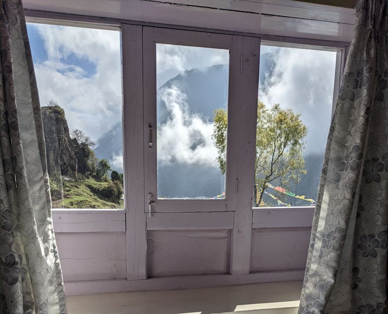 Teahouse bedroom view EBC Nepal